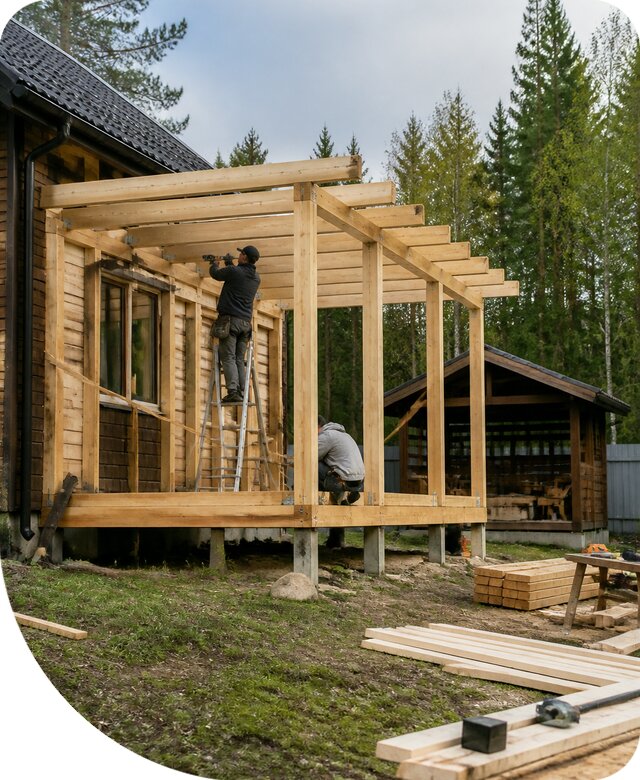 Строительство пристроек и построек на участке в Балашихе